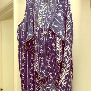 Blue Cute Top sleeveless Blouse